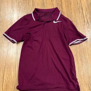 Nike Golf Maroon Dri-Fit Polo
